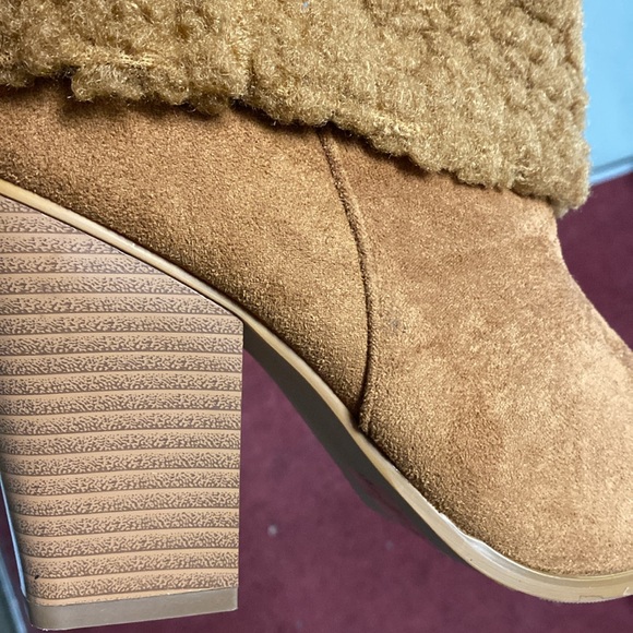 🍀St Patrick’s Sale🍀BrownBeauties NEW Bounty FauxFur Sherpa TallHeeled Boots NIB - Picture 12 of 15